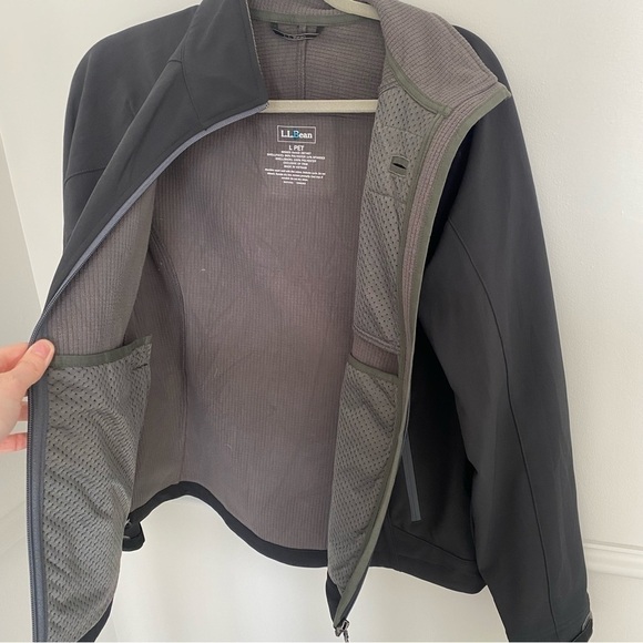 Ll Bean Black Zip Up Functional Waterproof Fleece Lined Jacket Large - Picture 7 of 8